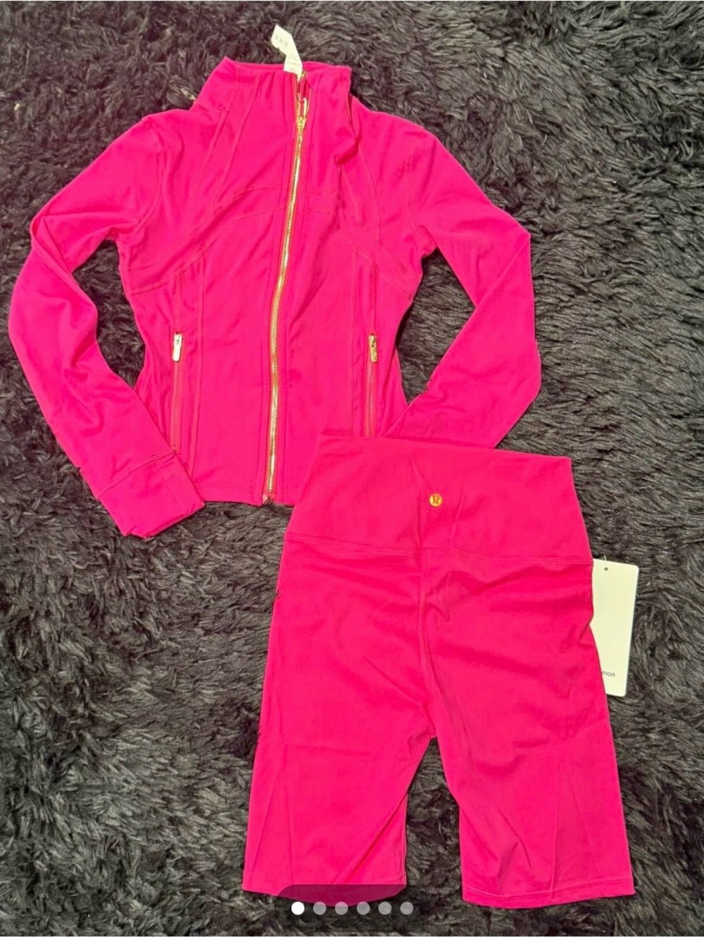 Lululemon Pink with Gold Zippers